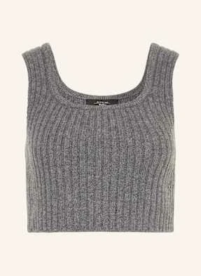 Weekend Max Mara Krótki Top Z Dzianiny Zurca grau