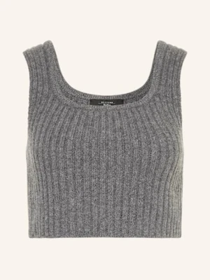 Weekend Max Mara Krótki Top Z Dzianiny Zurca grau