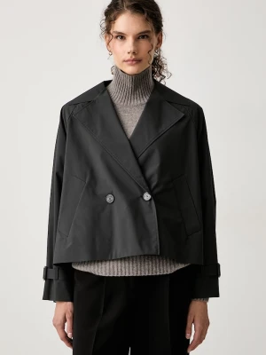 Weekend Max Mara krótki trencz damski WKDBOERO czarny