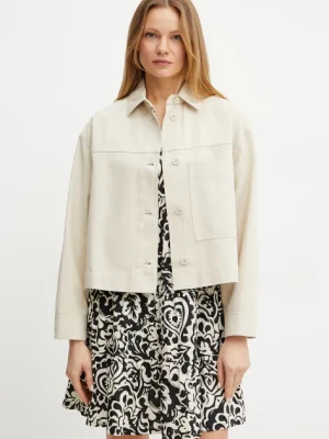 Weekend Max Mara kurtka bawełniana kolor beżowy przejściowa 2515041081600
