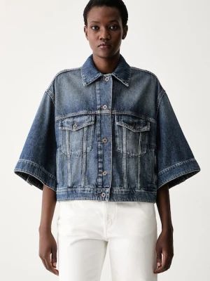 Weekend Max Mara kurtka damska jeansowa WKDLIUTI niebieski