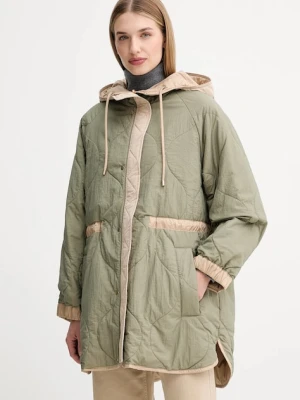 Weekend Max Mara kurtka dwustronna ALCAMO kolor beżowy przejściowa oversize 2525496011600
