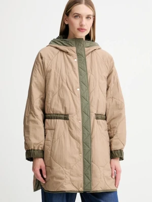 Weekend Max Mara kurtka dwustronna ALCAMO kolor zielony przejściowa oversize 2525496011600