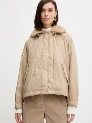 Weekend Max Mara kurtka dwustronna ARLES kolor beżowy przejściowa oversize 2525486031600