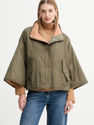 Weekend Max Mara kurtka dwustronna RONCO kolor zielony przejściowa oversize 2525486011600
