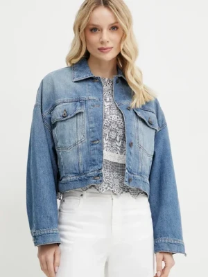 Weekend Max Mara kurtka jeansowa kolor niebieski przejściowa 2515041111600