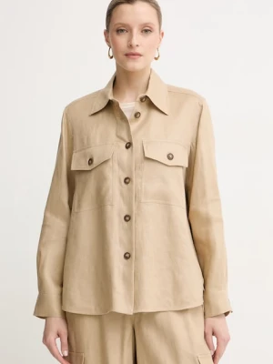 Weekend Max Mara kurtka koszulowa damska lniana