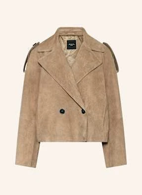 Weekend Max Mara Kurtka Skórzana Maga beige