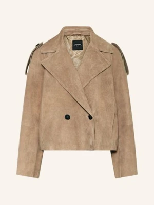 Weekend Max Mara Kurtka Skórzana Maga beige