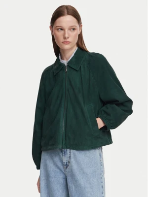 Weekend Max Mara Kurtka skórzana Zuppa 2625446011 Zielony Regular Fit