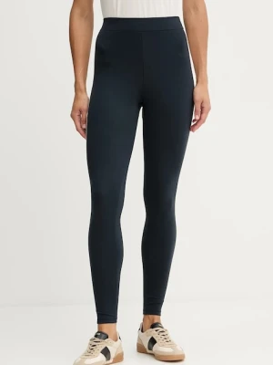 Weekend Max Mara legginsy BASILIO damskie kolor granatowy z nadrukiem 2525786061600
