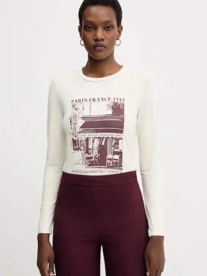 Weekend Max Mara longsleeve ALIAS kolor beżowy 2525946042600