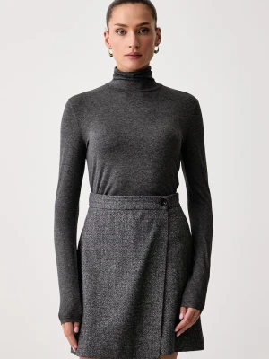 Weekend Max Mara longsleeve damski z wiskozą WKDMULTIF szary