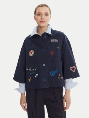 Weekend Max Mara Marynarka Assuan 2525046021 Granatowy Regular Fit