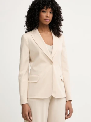 Weekend Max Mara marynarka jednorzędowa damska z wiskozą CARBONE