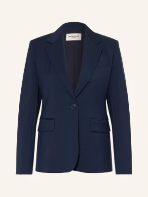 Weekend Max Mara Marynarka Lamine blau GRANATOWY