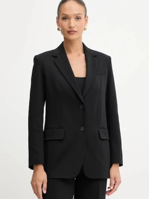 Weekend Max Mara marynarka MESSINA kolor czarny jednorzędowa gładka 2525916041600