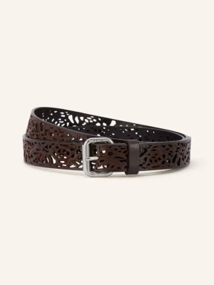 Weekend Max Mara Pasek Skórzany Giunchi Z Wycięciami braun