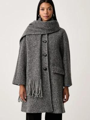 Weekend Max Mara płaszcz damski z wełną WKDLATINO szary