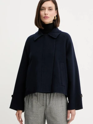 Weekend Max Mara płaszcz wełniany CARELLA kolor granatowy 2525086031600