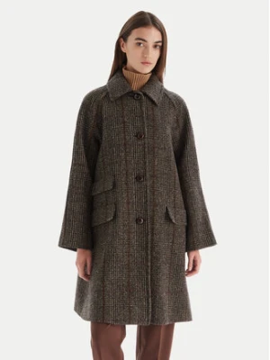 Weekend Max Mara Płaszcz wełniany Pitone 2525016112 Brązowy Regular Fit