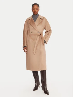 Weekend Max Mara Płaszcz wełniany Resina 2525016102 Beżowy Regular Fit