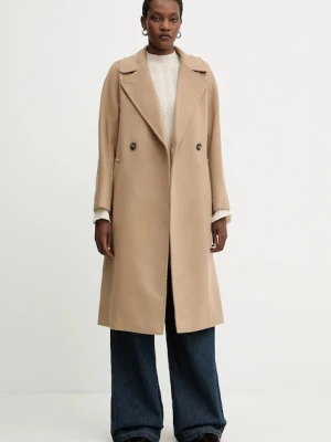 Weekend Max Mara płaszcz wełniany RESINA kolor zielony 2525016102600