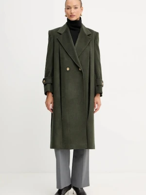 Weekend Max Mara płaszcz wełniany SMALTO kolor zielony 2525016026600