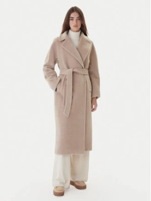 Weekend Max Mara Płaszcz wełniany Tempera 2525016082 Beżowy Regular Fit