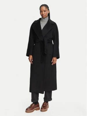 Weekend Max Mara Płaszcz wełniany Tempera 2625016072 Czarny Regular Fit