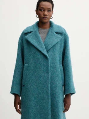 Weekend Max Mara płaszcz z wełną RADA kolor zielony 2525016142600