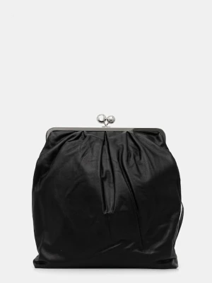 Weekend Max Mara plecak skórzany MIRANO damska kolor czarny duży gładki 2525516015600