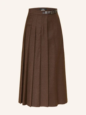 Weekend Max Mara Plisowana Spódnica Fastoso braun