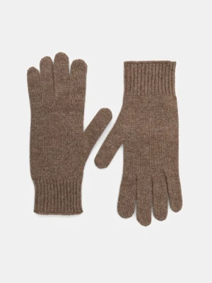Weekend Max Mara rękawiczki kaszmirowe LEA damskie kolor brązowy 2525566015600