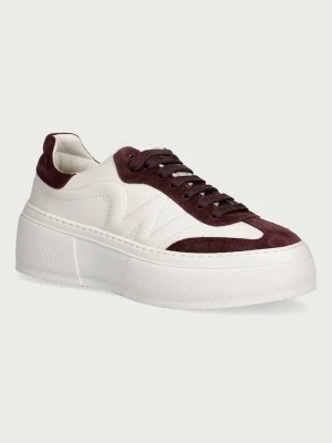 Weekend Max Mara sneakersy damskie skórzane beżowy