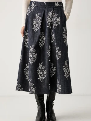 Weekend Max Mara spódnica jeansowa WKDSTRUZZO granatowy