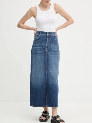 Weekend Max Mara spódnica jeansowa ZARELIA kolor granatowy maxi prosta 2525106061600
