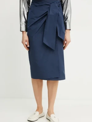 Weekend Max Mara spódnica kolor granatowy midi prosta 2515101042600