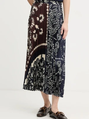 Weekend Max Mara spódnica MILORD kolor niebieski maxi rozkloszowana 2615101011600