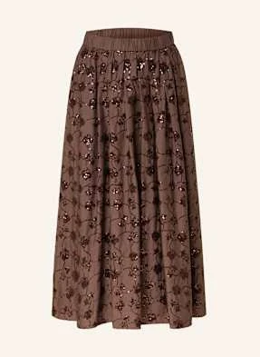 Weekend Max Mara Spódnica Tempra Z Cekinami braun