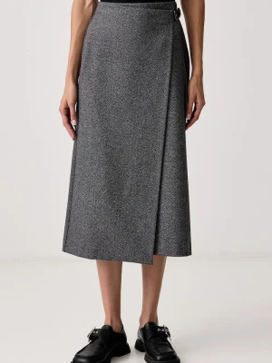 Weekend Max Mara spódnica z dodatkiem wełny WKDPETALI szary