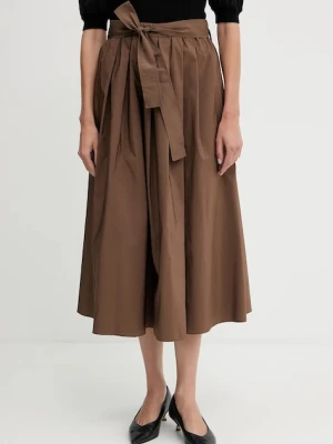 Weekend Max Mara spódnica ZARDA kolor brązowy midi rozkloszowana 2525106031600