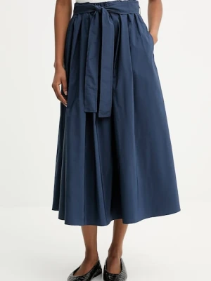 Weekend Max Mara spódnica ZARDA kolor granatowy midi rozkloszowana 2525106031600