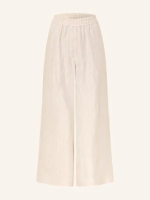 Weekend Max Mara Spodnie 7/8 Felino Z Lnu beige