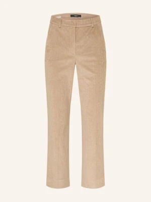 Weekend Max Mara Spodnie 7/8 Marruca Ze Sztruksu braun