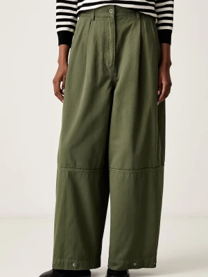 Weekend Max Mara spodnie damskie bawełniane WKDBACCA zielony