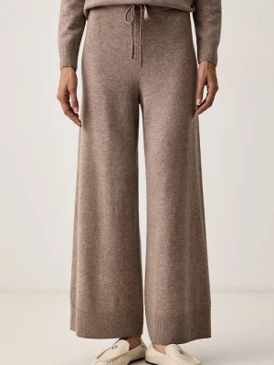 Weekend Max Mara spodnie dresowe damskie wełniane WKDZINCO brązowy