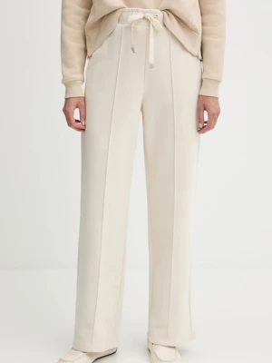 Weekend Max Mara spodnie dresowe FOLK damskie kolor beżowy gładkie 2525786011600