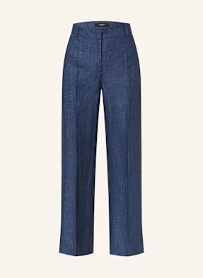 Weekend Max Mara Spodnie Marlena Malizia Z Lnu blau