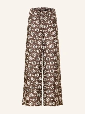 Weekend Max Mara Spodnie Marlena Tortona Z Jedwabiu braun